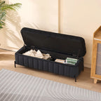 49.21  Upholstered Velvet Storage Bench with Metal Legs for Bedroom