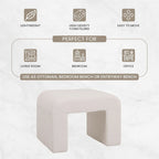 Vint 26  Modern Bench Upholstered in Velvet or Boucle With Padded Foam Seat for Living Room Bedroom Home Office