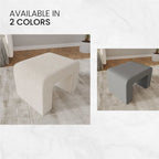 Vint 26  Modern Bench Upholstered in Velvet or Boucle With Padded Foam Seat for Living Room Bedroom Home Office