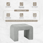 Vint 26  Modern Bench Upholstered in Velvet or Boucle With Padded Foam Seat for Living Room Bedroom Home Office