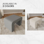 Vint 26  Modern Bench Upholstered in Velvet or Boucle With Padded Foam Seat for Living Room Bedroom Home Office