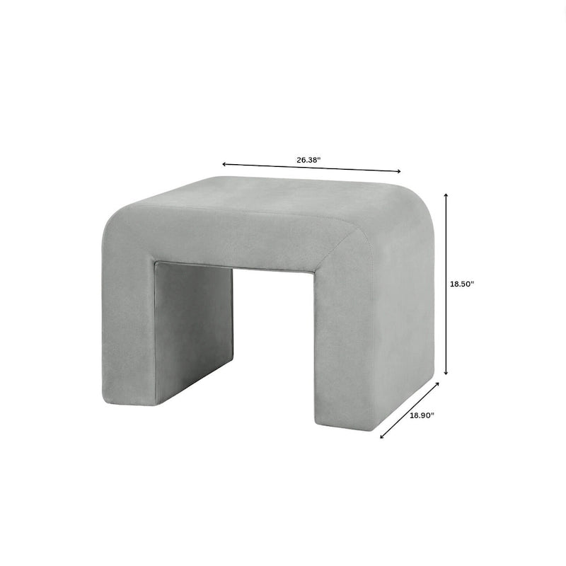 Vint 26  Modern Bench Upholstered in Velvet or Boucle With Padded Foam Seat for Living Room Bedroom Home Office