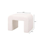 Vint 26  Modern Bench Upholstered in Velvet or Boucle With Padded Foam Seat for Living Room Bedroom Home Office