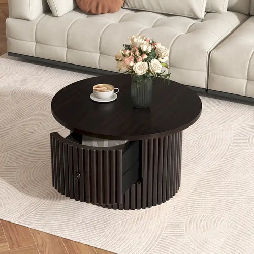 30.5  MDF Coffee Table with Drawer & Slat Base