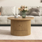 30.5  MDF Coffee Table with Drawer & Slat Base