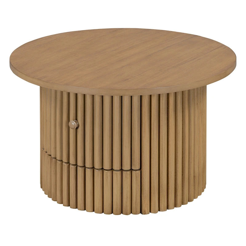 30.5  MDF Coffee Table with Drawer & Slat Base