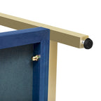 45.5  MDF Retro Console Table with Gold Accents, 2 Storage Drawers and Geometric Design
