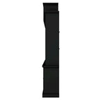 Entertainment Wall Unit with Bridge, Tempered Glass Doors for TVs Up to 70