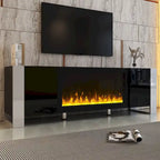 Modern 68.1  Fireplace TV Stand with 2 Large Cabinets for TVs up to 78