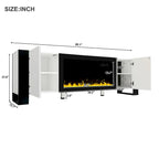 Modern 68.1  Fireplace TV Stand with 2 Large Cabinets for TVs up to 78