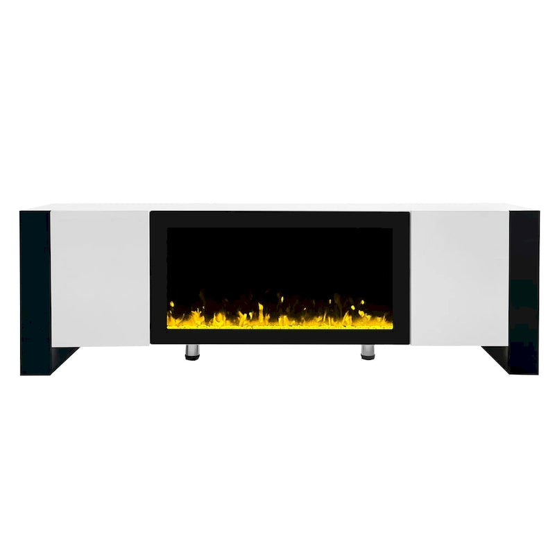 Modern 68.1  Fireplace TV Stand with 2 Large Cabinets for TVs up to 78