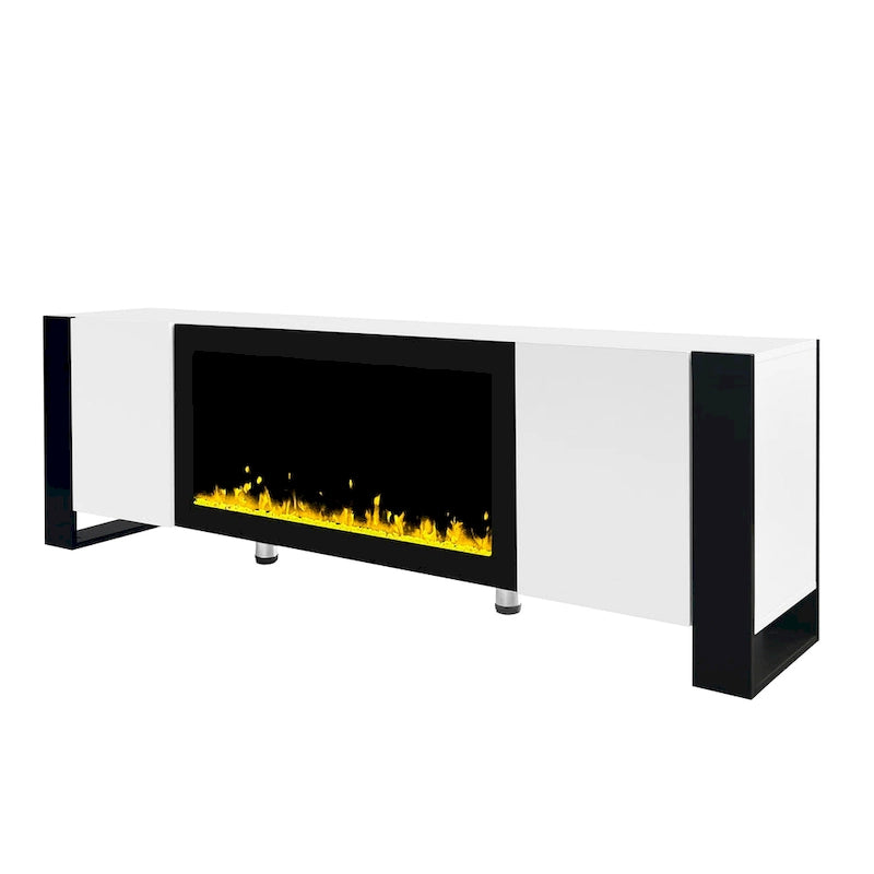 Modern 68.1  Fireplace TV Stand with 2 Large Cabinets for TVs up to 78