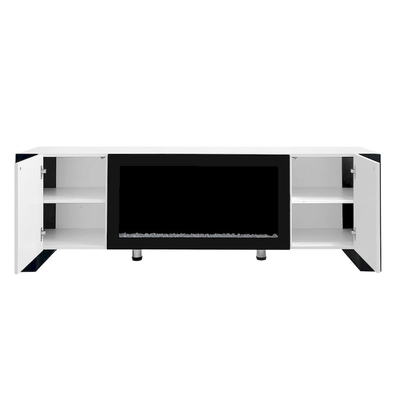 Modern 68.1  Fireplace TV Stand with 2 Large Cabinets for TVs up to 78