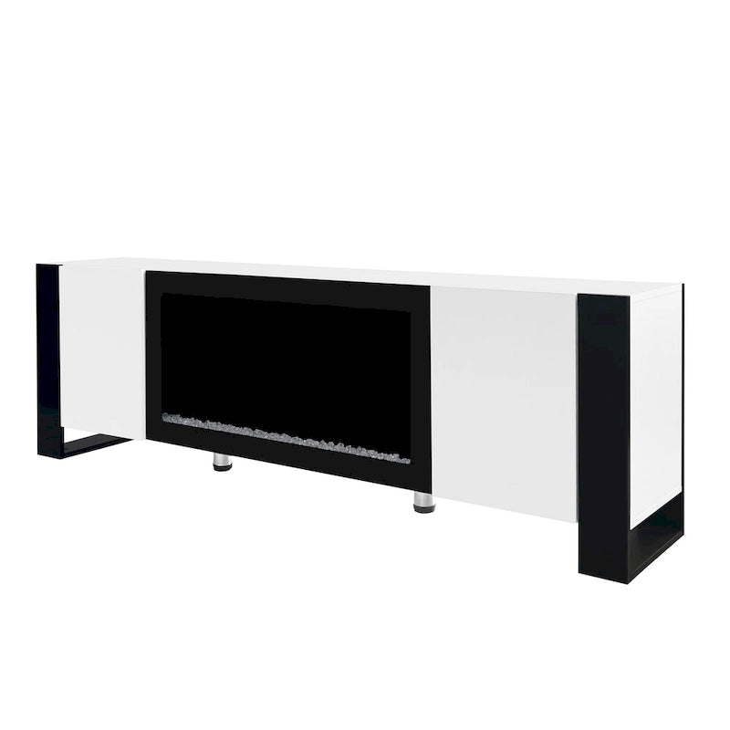 Modern 68.1  Fireplace TV Stand with 2 Large Cabinets for TVs up to 78