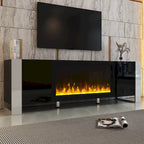 Modern 68.1  Fireplace TV Stand with 2 Large Cabinets for TVs up to 78