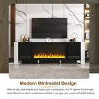 Modern 68.1  Fireplace TV Stand with 2 Large Cabinets for TVs up to 78