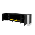 Modern 68.1  Fireplace TV Stand with 2 Large Cabinets for TVs up to 78