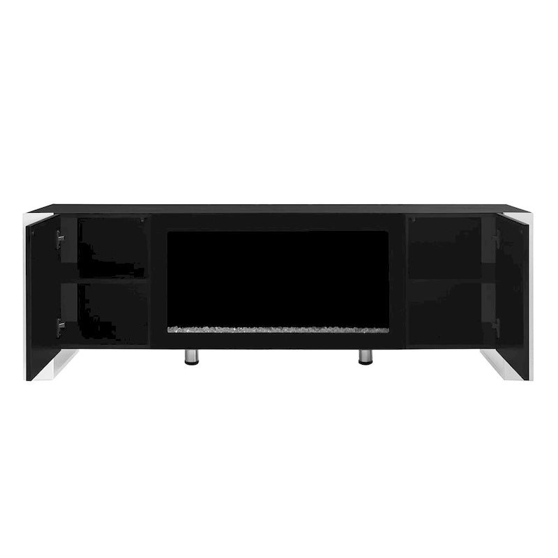 Modern 68.1  Fireplace TV Stand with 2 Large Cabinets for TVs up to 78