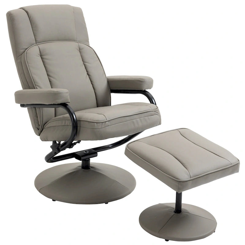 30  High Back Swivel Recliner Chair with Ottoman