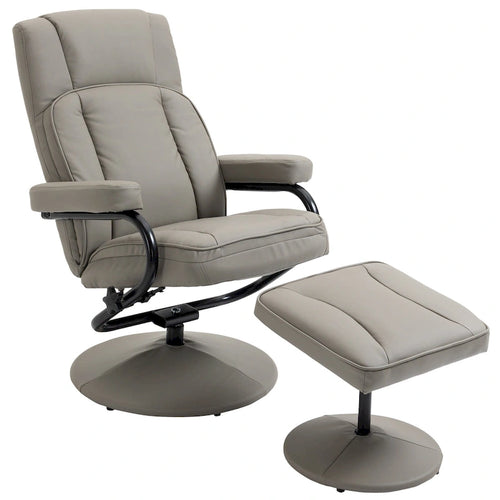 30  High Back Swivel Recliner Chair with Ottoman