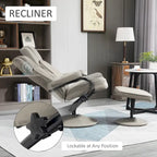 30  High Back Swivel Recliner Chair with Ottoman