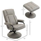 30  High Back Swivel Recliner Chair with Ottoman