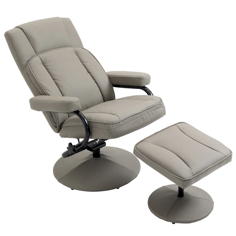 30  High Back Swivel Recliner Chair with Ottoman