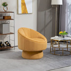 Modern 28.75  Velvet Upholstered 360 Swivel Accent Chair with Wood Frame and Waist Cushion