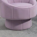 Modern 28.75  Velvet Upholstered 360 Swivel Accent Chair with Wood Frame and Waist Cushion