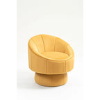 Modern 28.75  Velvet Upholstered 360 Swivel Accent Chair with Wood Frame and Waist Cushion