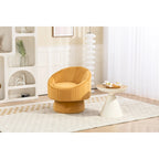 Modern 28.75  Velvet Upholstered 360 Swivel Accent Chair with Wood Frame and Waist Cushion