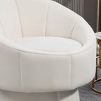 Modern 28.75  Velvet Upholstered 360 Swivel Accent Chair with Wood Frame and Waist Cushion