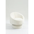 Modern 28.75  Velvet Upholstered 360 Swivel Accent Chair with Wood Frame and Waist Cushion