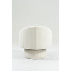 Modern 28.75  Velvet Upholstered 360 Swivel Accent Chair with Wood Frame and Waist Cushion