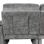94.1  Chenille L-Shaped Futon Sofa with Adjustable Backrest & Reversible Chaise