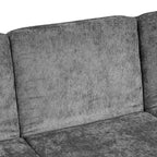 94.1  Chenille L-Shaped Futon Sofa with Adjustable Backrest & Reversible Chaise