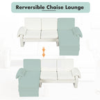 94.1  Chenille L-Shaped Futon Sofa with Adjustable Backrest & Reversible Chaise