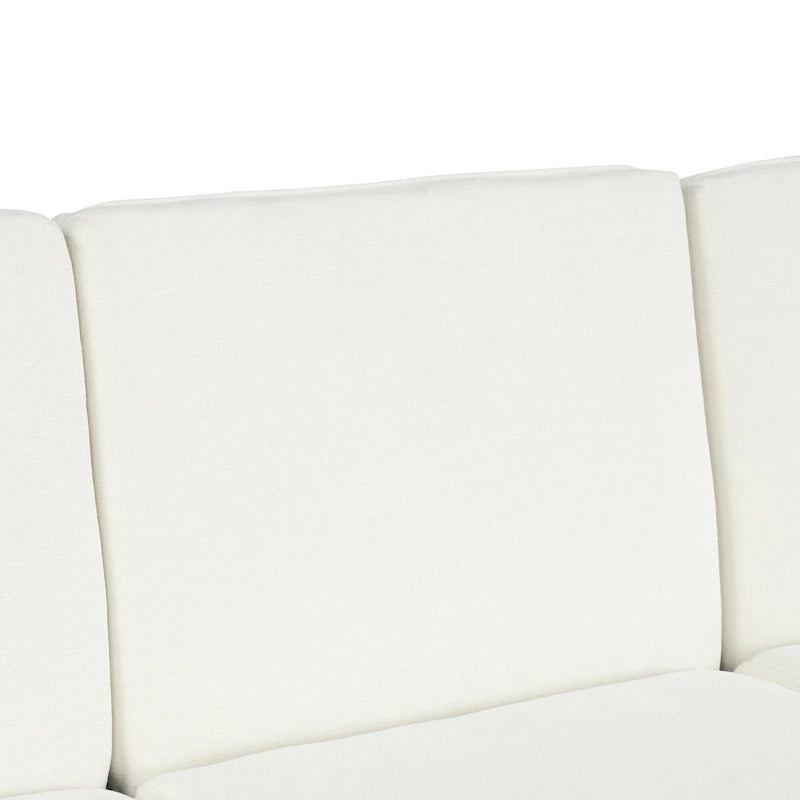 94.1  Chenille L-Shaped Futon Sofa with Adjustable Backrest & Reversible Chaise