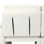 94.1  Chenille L-Shaped Futon Sofa with Adjustable Backrest & Reversible Chaise