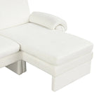 94.1  Chenille L-Shaped Futon Sofa with Adjustable Backrest & Reversible Chaise
