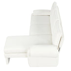 94.1  Chenille L-Shaped Futon Sofa with Adjustable Backrest & Reversible Chaise
