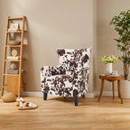 Modern Retro 30.25  High Back Upholstered Arm Chair with Wood Legs for Living Room