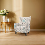Modern Retro 30.25  High Back Upholstered Arm Chair with Wood Legs for Living Room