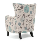 Modern Retro 30.25  High Back Upholstered Arm Chair with Wood Legs for Living Room