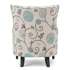 Modern Retro 30.25  High Back Upholstered Arm Chair with Wood Legs for Living Room