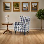 Modern Retro 30.25  High Back Upholstered Arm Chair with Wood Legs for Living Room