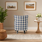 Modern Retro 30.25  High Back Upholstered Arm Chair with Wood Legs for Living Room