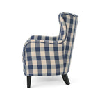 Modern Retro 30.25  High Back Upholstered Arm Chair with Wood Legs for Living Room