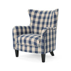 Modern Retro 30.25  High Back Upholstered Arm Chair with Wood Legs for Living Room