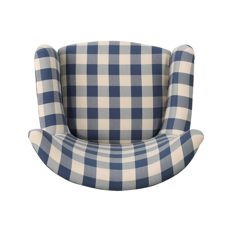 Modern Retro 30.25  High Back Upholstered Arm Chair with Wood Legs for Living Room